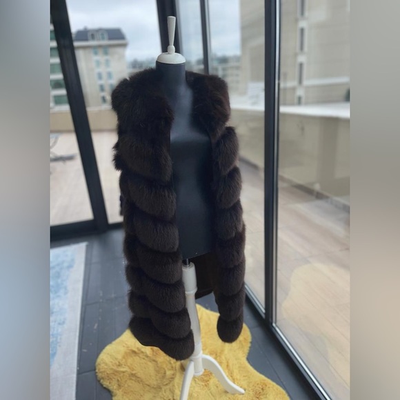 Black Real Fur Coat Made in Italy - Picture 5 of 6